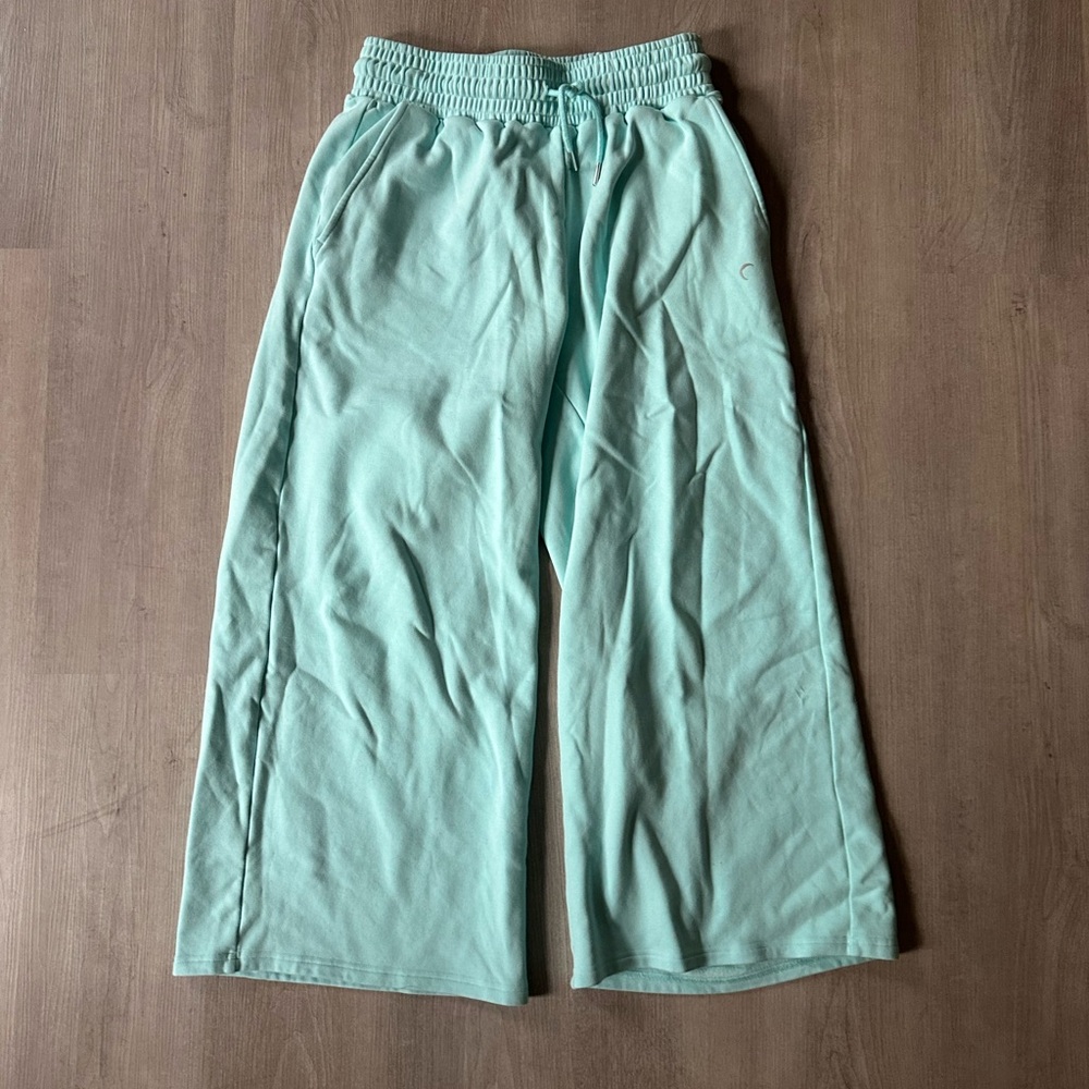 ZYIA Mint Green Wide-Leg Joggers